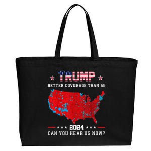 Trump Better Coverage Than 5g Can You Hear Us Now Politics Cotton Canvas Jumbo Tote