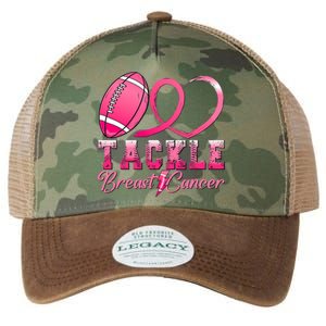 Tackle Breast Cancer Awareness Football Pink Ribbon Legacy Tie Dye Trucker Hat