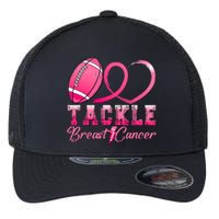 Tackle Breast Cancer Awareness Football Pink Ribbon Flexfit Unipanel Trucker Cap