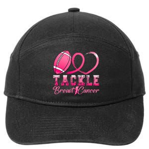 Tackle Breast Cancer Awareness Football Pink Ribbon 7-Panel Snapback Hat