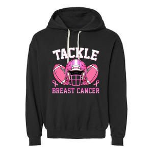 tackle breast cancer awareness pink ribbon wo  Garment-Dyed Fleece Hoodie