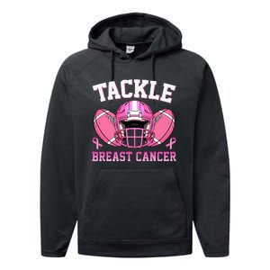 tackle breast cancer awareness pink ribbon wo  Performance Fleece Hoodie