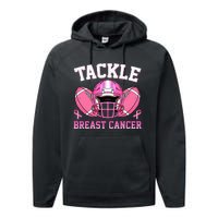 tackle breast cancer awareness pink ribbon wo  Performance Fleece Hoodie