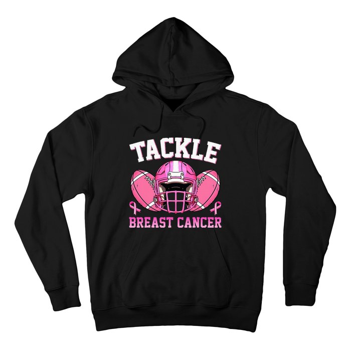 tackle breast cancer awareness pink ribbon wo  Hoodie