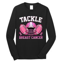 tackle breast cancer awareness pink ribbon wo  Long Sleeve Shirt