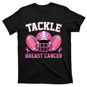 tackle breast cancer awareness pink ribbon wo  T-Shirt