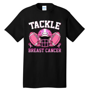 tackle breast cancer awareness pink ribbon wo  Tall T-Shirt