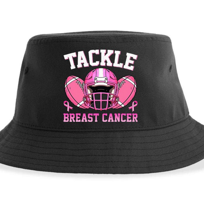 tackle breast cancer awareness pink ribbon wo  Sustainable Bucket Hat