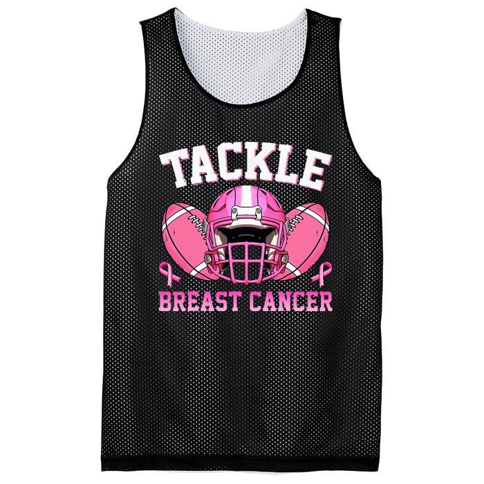 tackle breast cancer awareness pink ribbon wo  Mesh Reversible Basketball Jersey Tank