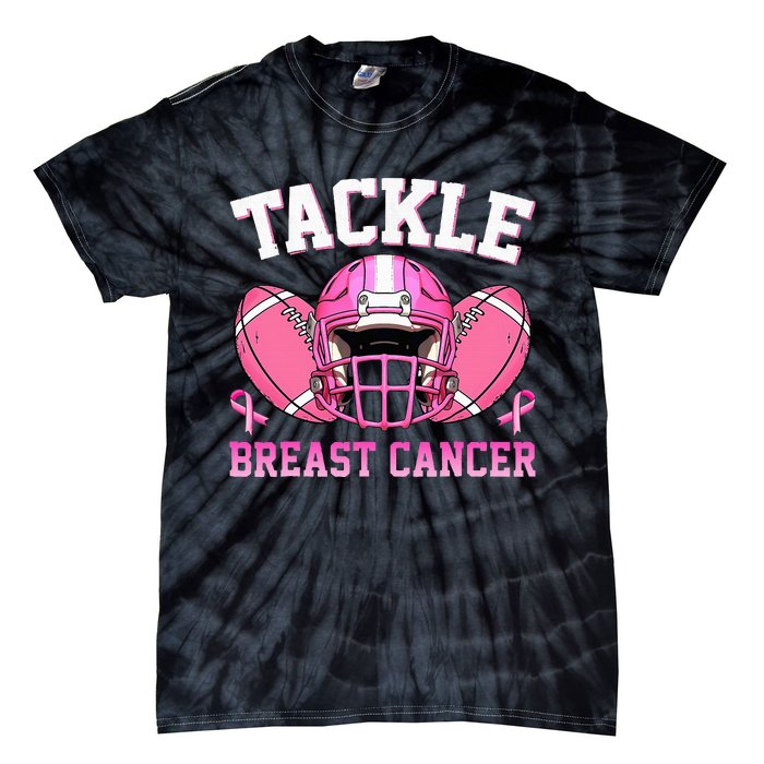 tackle breast cancer awareness pink ribbon wo  Tie-Dye T-Shirt