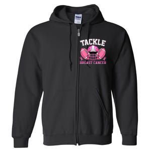 tackle breast cancer awareness pink ribbon wo  Full Zip Hoodie