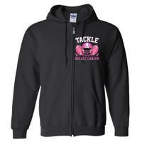 tackle breast cancer awareness pink ribbon wo  Full Zip Hoodie