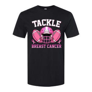 tackle breast cancer awareness pink ribbon wo  Softstyle CVC T-Shirt