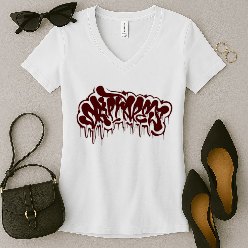 Tape B Cartunes X Driptapes Women's V-Neck T-Shirt