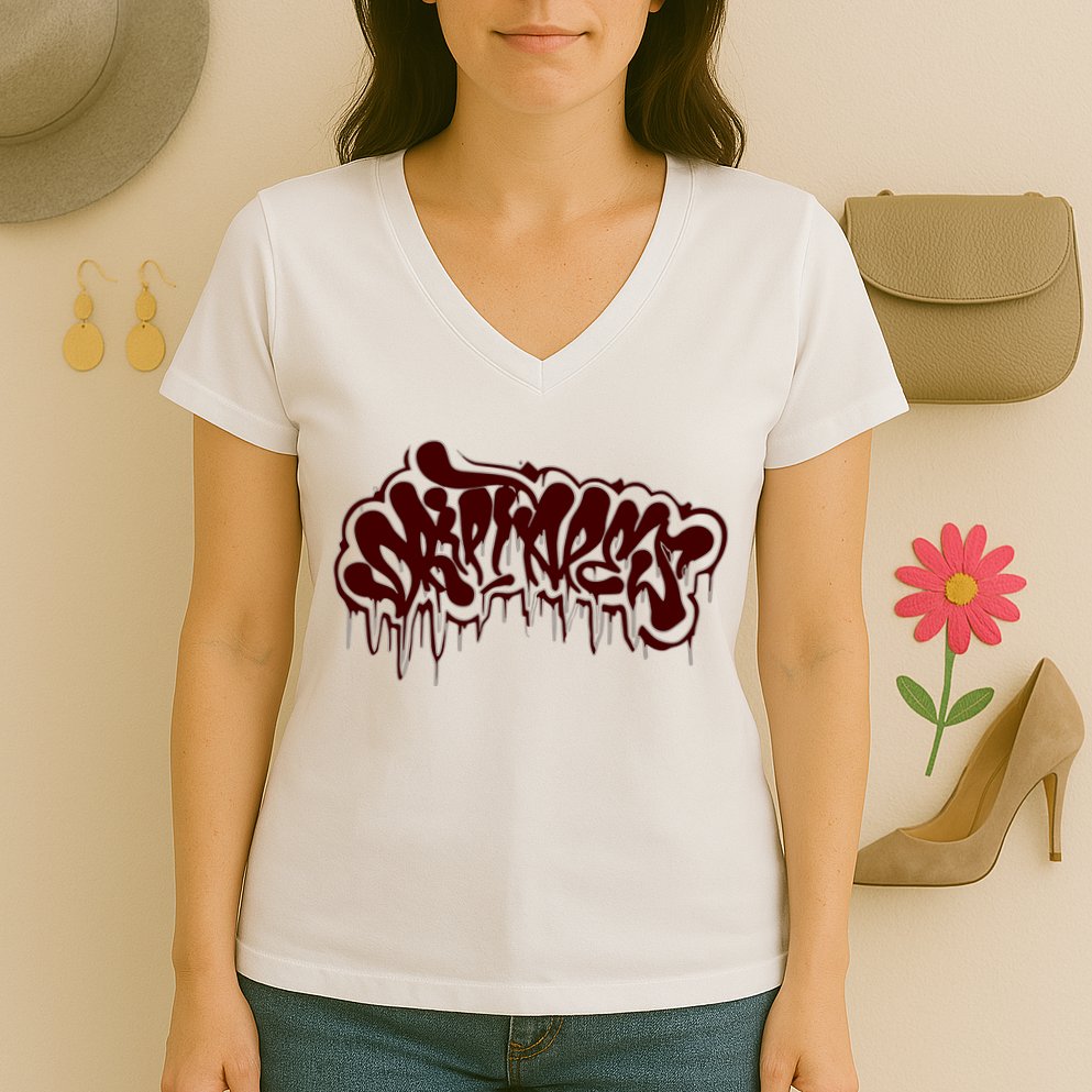 Tape B Cartunes X Driptapes Women's V-Neck T-Shirt