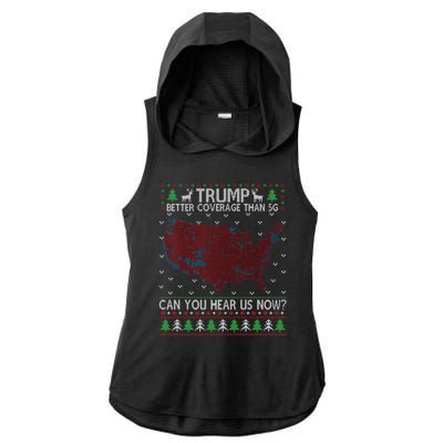 Trump Better Coverage Than 5g Can You Hear Us Now Chirtsmas Ugly Ladies PosiCharge Tri-Blend Wicking Draft Hoodie Tank