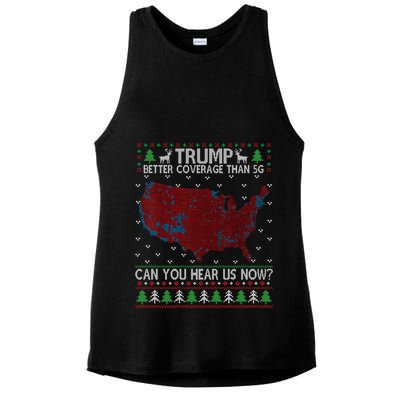 Trump Better Coverage Than 5g Can You Hear Us Now Chirtsmas Ugly Ladies PosiCharge Tri-Blend Wicking Tank