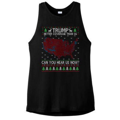 Trump Better Coverage Than 5g Can You Hear Us Now Chirtsmas Ugly Ladies PosiCharge Tri-Blend Wicking Tank