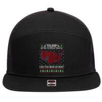 Trump Better Coverage Than 5g Can You Hear Us Now Chirtsmas Ugly 7 Panel Mesh Trucker Snapback Hat