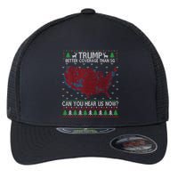 Trump Better Coverage Than 5g Can You Hear Us Now Chirtsmas Ugly Flexfit Unipanel Trucker Cap