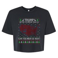 Trump Better Coverage Than 5g Can You Hear Us Now Chirtsmas Ugly Bella+Canvas Jersey Crop Tee