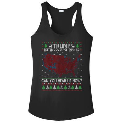 Trump Better Coverage Than 5g Can You Hear Us Now Chirtsmas Ugly Ladies PosiCharge Competitor Racerback Tank