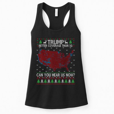 Trump Better Coverage Than 5g Can You Hear Us Now Chirtsmas Ugly Womens Tank Top