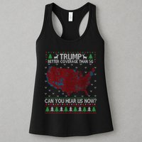 Trump Better Coverage Than 5g Can You Hear Us Now Chirtsmas Ugly Womens Tank Top