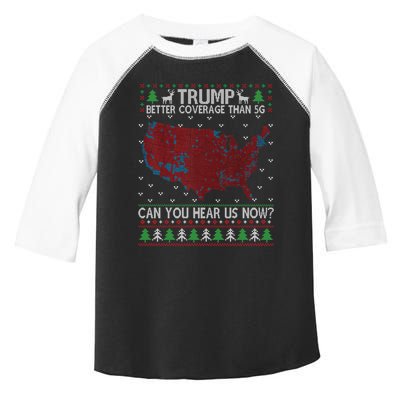 Trump Better Coverage Than 5g Can You Hear Us Now Chirtsmas Ugly Toddler Fine Jersey T-Shirt