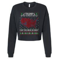 Trump Better Coverage Than 5g Can You Hear Us Now Chirtsmas Ugly Cropped Pullover Crew