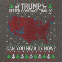 Trump Better Coverage Than 5g Can You Hear Us Now Chirtsmas Ugly Cotton Canvas Backpack