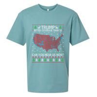 Trump Better Coverage Than 5g Can You Hear Us Now Chirtsmas Ugly Sueded Cloud Jersey T-Shirt