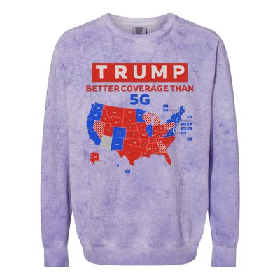 Trump Better Coverage Than 5g Ugly Christmas Sweater Xmas Colorblast Crewneck Sweatshirt