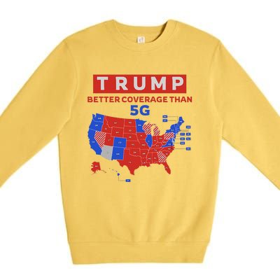 Trump Better Coverage Than 5g Ugly Christmas Sweater Xmas Premium Crewneck Sweatshirt