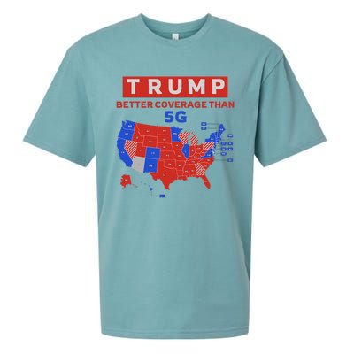 Trump Better Coverage Than 5g Ugly Christmas Sweater Xmas Sueded Cloud Jersey T-Shirt