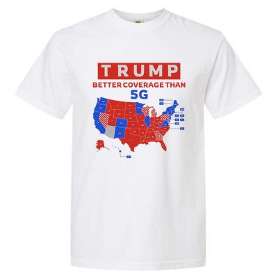 Trump Better Coverage Than 5g Ugly Christmas Sweater Xmas Garment-Dyed Heavyweight T-Shirt