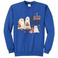 The Boo Crew Matching Retro Ghost Cat Trick Or Treat Costume Cute Gift Sweatshirt