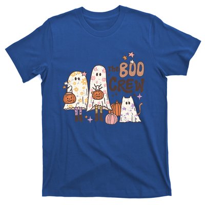 The Boo Crew Matching Retro Ghost Cat Trick Or Treat Costume Cute Gift T-Shirt