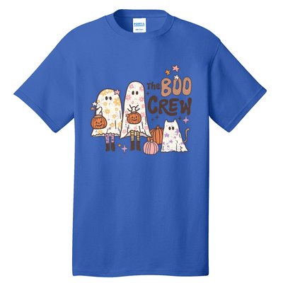 The Boo Crew Matching Retro Ghost Cat Trick Or Treat Costume Cute Gift Tall T-Shirt