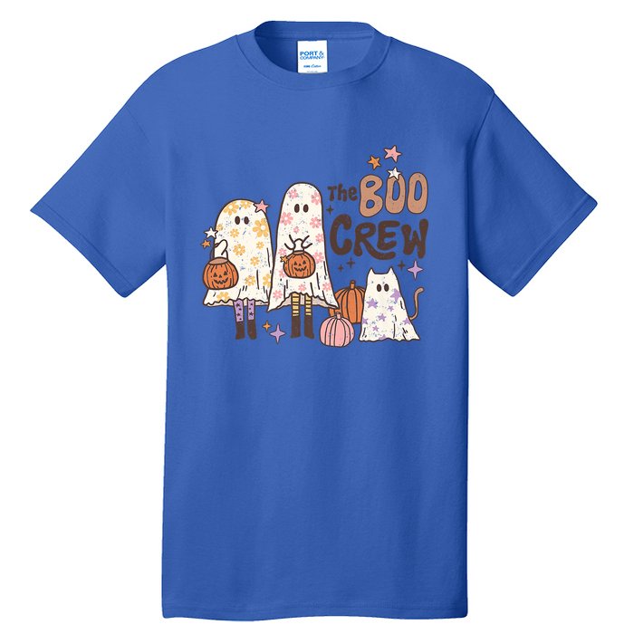 The Boo Crew Matching Retro Ghost Cat Trick Or Treat Costume Cute Gift Tall T-Shirt