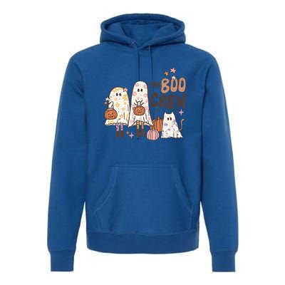 The Boo Crew Matching Retro Ghost Cat Trick Or Treat Costume Cute Gift Premium Hoodie