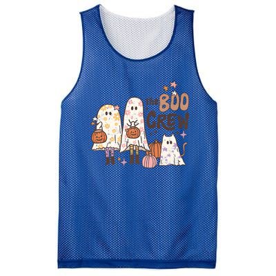 The Boo Crew Matching Retro Ghost Cat Trick Or Treat Costume Cute Gift Mesh Reversible Basketball Jersey Tank