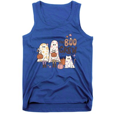 The Boo Crew Matching Retro Ghost Cat Trick Or Treat Costume Cute Gift Tank Top