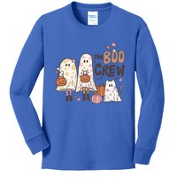 The Boo Crew Matching Retro Ghost Cat Trick Or Treat Costume Cute Gift Kids Long Sleeve Shirt