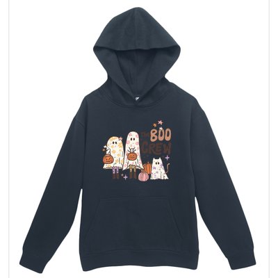 The Boo Crew Matching Retro Ghost Cat Trick Or Treat Costume Cute Gift Urban Pullover Hoodie