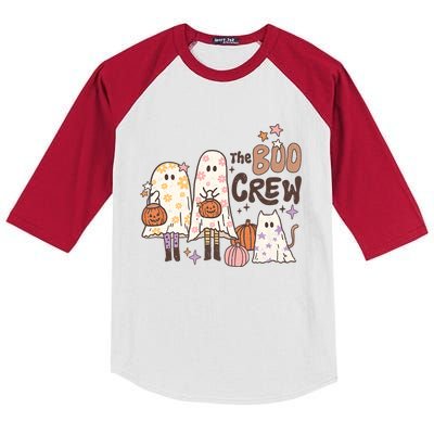 The Boo Crew Matching Retro Ghost Cat Trick Or Treat Costume Cute Gift Kids Colorblock Raglan Jersey