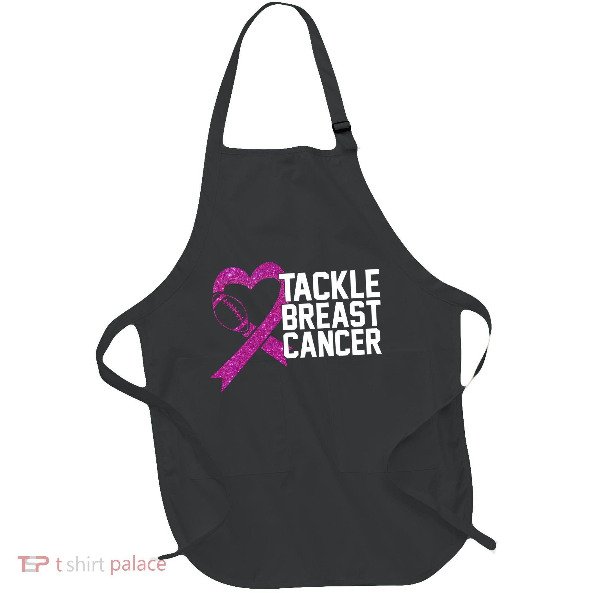 Tackle Breast Cancer Awareness Heart Football Apron