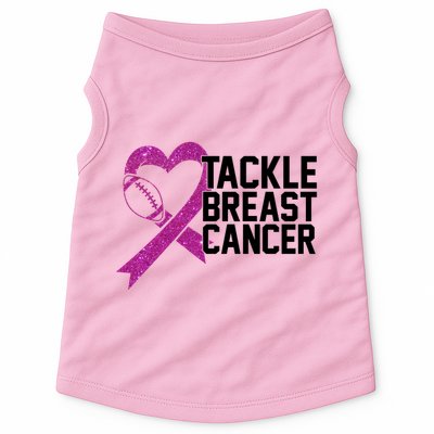 Tackle Breast Cancer Awareness Heart Football Doggie Tank
