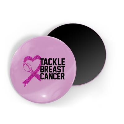 Tackle Breast Cancer Awareness Heart Football Magnet
