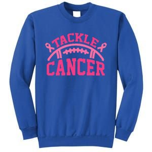 Tackle Breast Cancer Awareness Football Pink Ribbon Sweatshirt